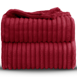 Velosso Bellissima Red Plush Throw 150 x 200cm - Size: 150 x 200 x 1cm - Wilko - thumbnail 4