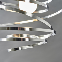 ValueLights Bensson Chrome Twisted Pendant Shade - Size: 31 x 30 x 30cm - Silver - Wilko - thumbnail 7