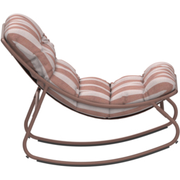 Charles Bentley Porto Terracotta Stripe Olefin Fabric Garden Rocking Chair - Size: 1 Seater - Wilko - thumbnail 4