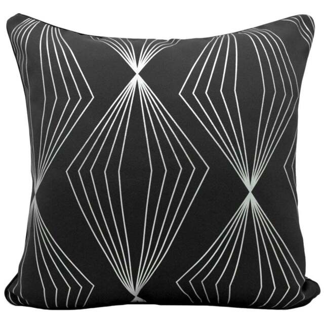 Velosso Onyx Black Filled Cushion 43 x 43cm 2 Pack - Wilko - image 1