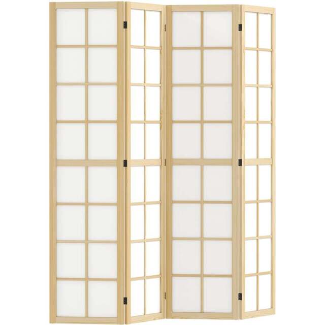 Portland 4 Panel Privacy Screen Protector 160 x 170cm - Brown - Wilko - image 1