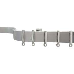 New Edge Blinds 420cm Straight Aluminium Silver Curtain Track - Wilko - thumbnail 1
