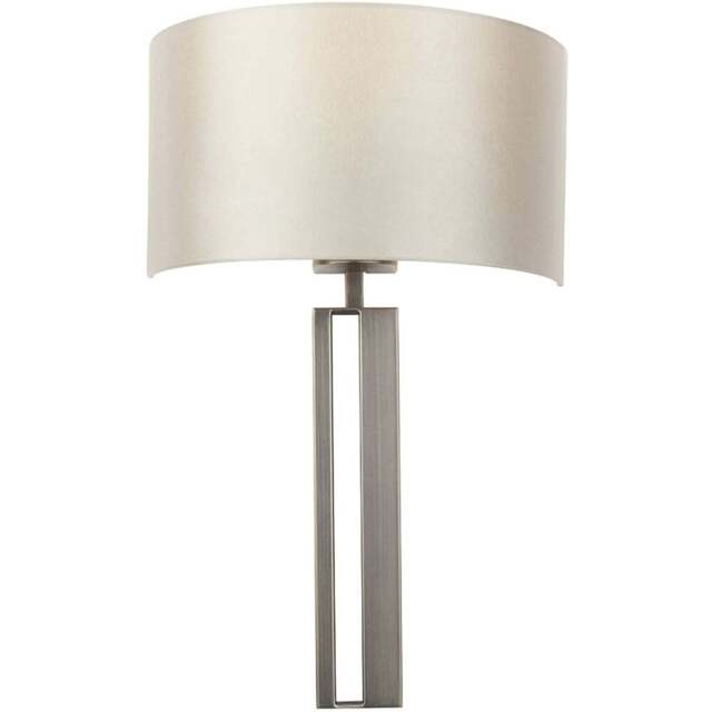 Merano Macrenta Brushed Bronze and Mink Wall Lamp - Size: 14 x 32 x 50cm - Brown - Wilko - image 1