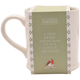 The Seasonal Gift Co. Robin Grandad Mug - Size: 10 x 14 x 9cm - White - Wilko - thumbnail 3