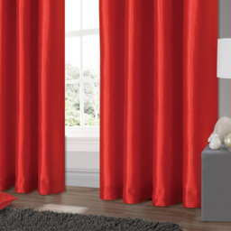 Intimates Belleza Red Eyelet Curtains 117 x 137cm - Size: W 117 x D 137cm - Wilko - thumbnail 4