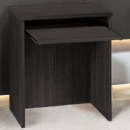 R White Cabinets Small Laptop Desk with Keyboard Tray Black - Size: 72.8 x 60 x 54cm - Wilko - thumbnail 1
