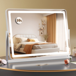 Costway White 3 Colour Light Vanity Mirror with Touch Control - Size: 89 x 11 x 59cm - Wilko - thumbnail 3