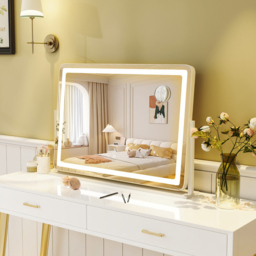 Costway White 3 Colour Light Vanity Mirror with Touch Control - Size: 89 x 11 x 59cm - Wilko - thumbnail 4