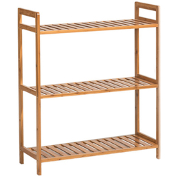 Living and Home 3 Shelf Natural Large Bookshelf - Brown - Wilko - thumbnail 3