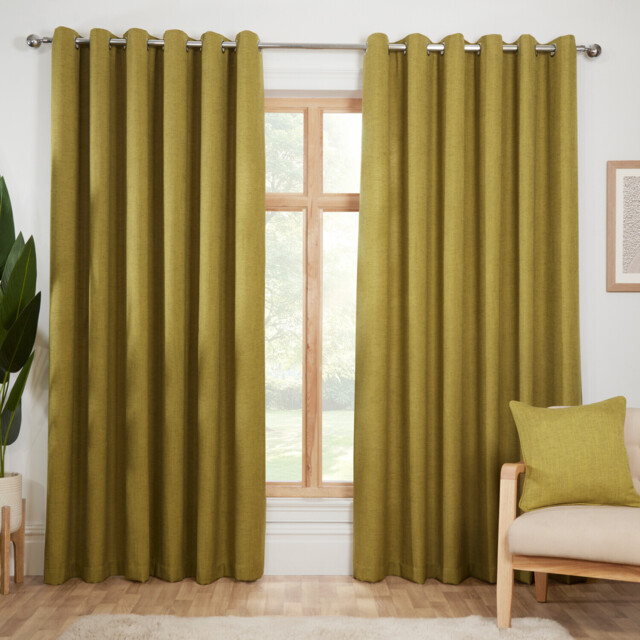 Hardwick Eyelet CurtainMoss Green168cm196cm - Divante - Wilko - image 1
