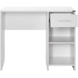 FWStyle Single Drawer 2 Shelf White Desk - Size: 75 x 90 x 52cm - Wilko - thumbnail 6