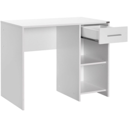 FWStyle Single Drawer 2 Shelf White Desk - Size: 75 x 90 x 52cm - Wilko - thumbnail 5