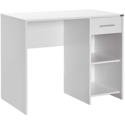 FWStyle Single Drawer 2 Shelf White Desk - Size: 75 x 90 x 52cm - Wilko - thumbnail 3
