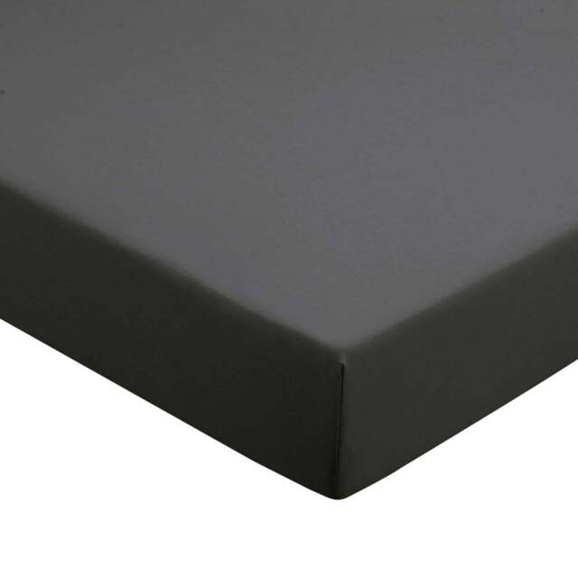 Helena Springfield King Size Charcoal Plain Dye Fitted Bed Sheet - Wilko - image 1
