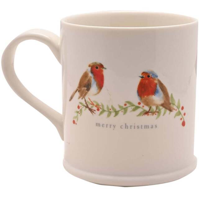 The Seasonal Gift Co. Robin Together Mug - Size: 10 x 14 x 9cm - White - Wilko - image 1