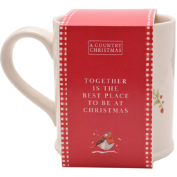 The Seasonal Gift Co. Robin Together Mug - Size: 10 x 14 x 9cm - White - Wilko - thumbnail 3