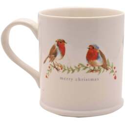 The Seasonal Gift Co. Robin Together Mug - Size: 10 x 14 x 9cm - White - Wilko - thumbnail 1