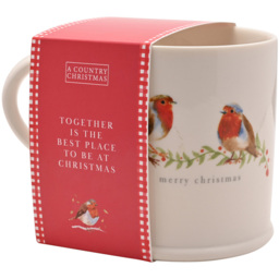 The Seasonal Gift Co. Robin Together Mug - Size: 10 x 14 x 9cm - White - Wilko - thumbnail 4