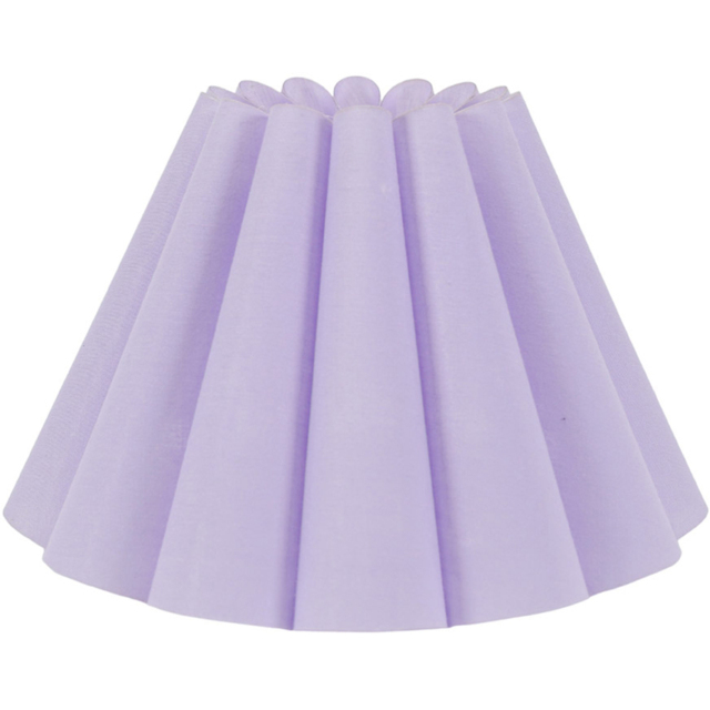 ValueLights Lauren Lilac Pleated Scallop Lamp Shade - Size: 15.5 x 25 x 25cm - Purple - Wilko - image 1