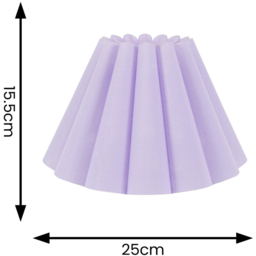 ValueLights Lauren Lilac Pleated Scallop Lamp Shade - Size: 15.5 x 25 x 25cm - Purple - Wilko - thumbnail 5