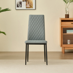 Indoor Living Emily Set of 4 Grey Leather Dining Chair - Wilko - thumbnail 4
