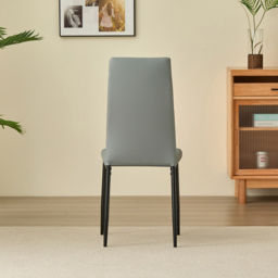 Indoor Living Emily Set of 4 Grey Leather Dining Chair - Wilko - thumbnail 6
