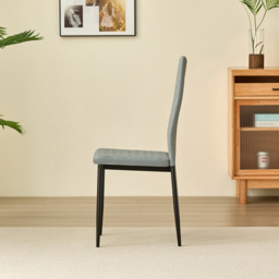Indoor Living Emily Set of 4 Grey Leather Dining Chair - Wilko - thumbnail 5