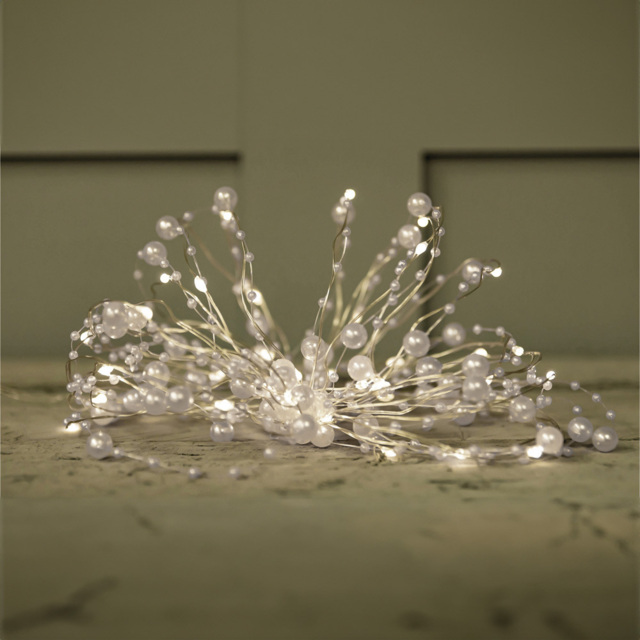 Luxform White Garden Solar Micro 50 LED String Light - Size: 7.5 x 12 x 0.56cm - Wilko - image 1