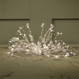 Luxform White Garden Solar Micro 50 LED String Light - Size: 7.5 x 12 x 0.56cm - Wilko