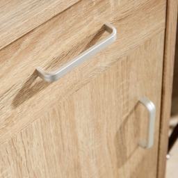 Home Source Tyler Computer Desk with Storage Cupboard Oak - Size: 72 x 100 x 45cm - Brown - Wilko - thumbnail 6