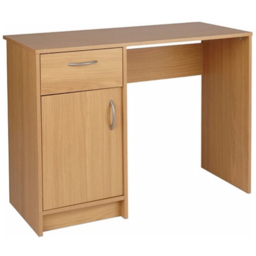 Home Source Tyler Computer Desk with Storage Cupboard Oak - Size: 72 x 100 x 45cm - Brown - Wilko - thumbnail 3