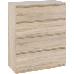 Seconique Malvern Sonoma Oak Effect 3 Piece Bedroom Furniture Set - Brown - Wilko - thumbnail 6