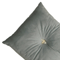 Paoletti Bumble Bee Silver Velvet Cushion - Size: 50 x 30cm - Wilko - thumbnail 3