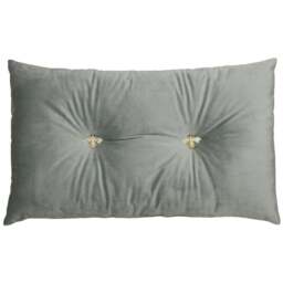 Paoletti Bumble Bee Silver Velvet Cushion - Size: 50 x 30cm - Wilko