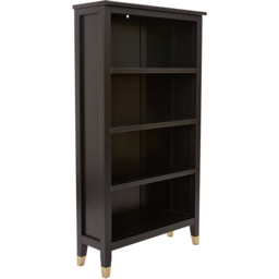 Palazzi 4 Shelves Black Bookcase - Size: 4 Shelf - Wilko - thumbnail 3