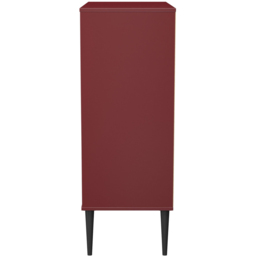 Crowndale Hong Kong 5 Drawer Red Matt Chest of Drawers Ready Assembled - Wilko - thumbnail 4