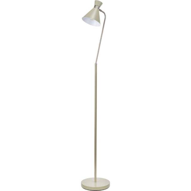Pacific Lifestyle Benedict Sage and Brushed Silver Metal Floor Lamp - Green - Wilko - image 1