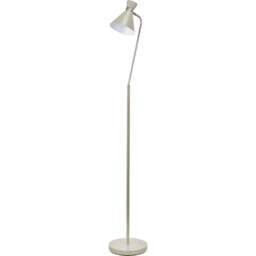 Pacific Lifestyle Benedict Sage and Brushed Silver Metal Floor Lamp - Green - Wilko