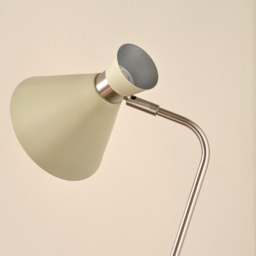 Pacific Lifestyle Benedict Sage and Brushed Silver Metal Floor Lamp - Green - Wilko - thumbnail 5