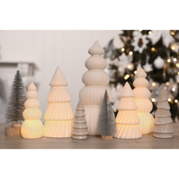 The Seasonal Gift Co. LED Ceramic Light Up Christmas Tree 27cm - Size: 26 x 11 x 11cm - White - Wilko - thumbnail 3