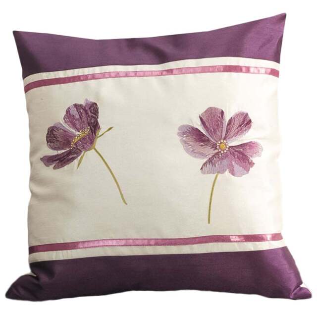 Intimates Georgia Aubergine Filled Cushion 43 x 43cm 2 Pack - Purple - Wilko - image 1