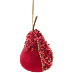 The Seasonal Gift Co Red Velvet Pear Bauble 19cm - Size: 1 Piece - The Seasonal Gift Co. - Wilko - thumbnail 4