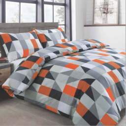 Velosso Jazz Double Orange Duvet Set - Serene - Wilko
