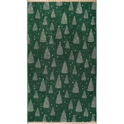 Christmas Trees Towel Green 125cm - Wilko