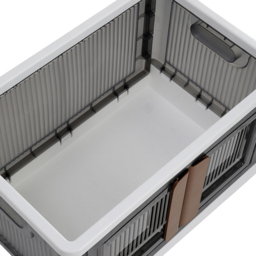 H&O Direct 2 Door Collapsible Plastic Storage Box - Size: 30 x 44.9 x 31cm - Grey - Wilko - thumbnail 5