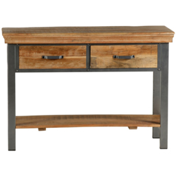 Brooklyn Malalia 2 Drawer Single Shelf Brown Console Table - Size: 77 x 115 x 40cm - Wilko - thumbnail 4