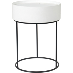 Pacific Lifestyle Hugo White Wood Veneer and Black Metal Storage Table - Wilko - thumbnail 3