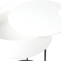 Pacific Lifestyle Hugo White Wood Veneer and Black Metal Storage Table - Wilko - thumbnail 6