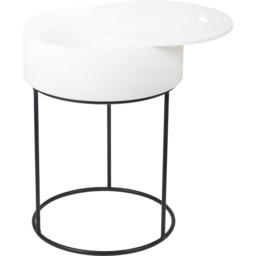 Pacific Lifestyle Hugo White Wood Veneer and Black Metal Storage Table - Wilko - thumbnail 4