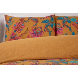 Divante Safia Duvet Cover and Pillowcase Set - Ochre/King - Wilko - thumbnail 4